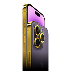 Caviar Luxury 24k Gold Customized iPhone 14 Pro Gold Frame 1 TB GB Purple, UAE Version